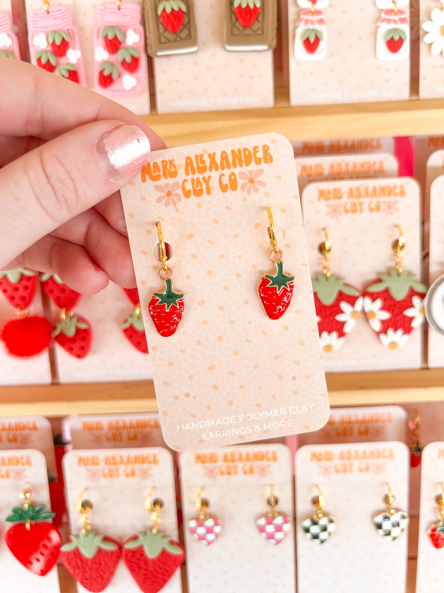 Gold Plated Strawberry Huggies