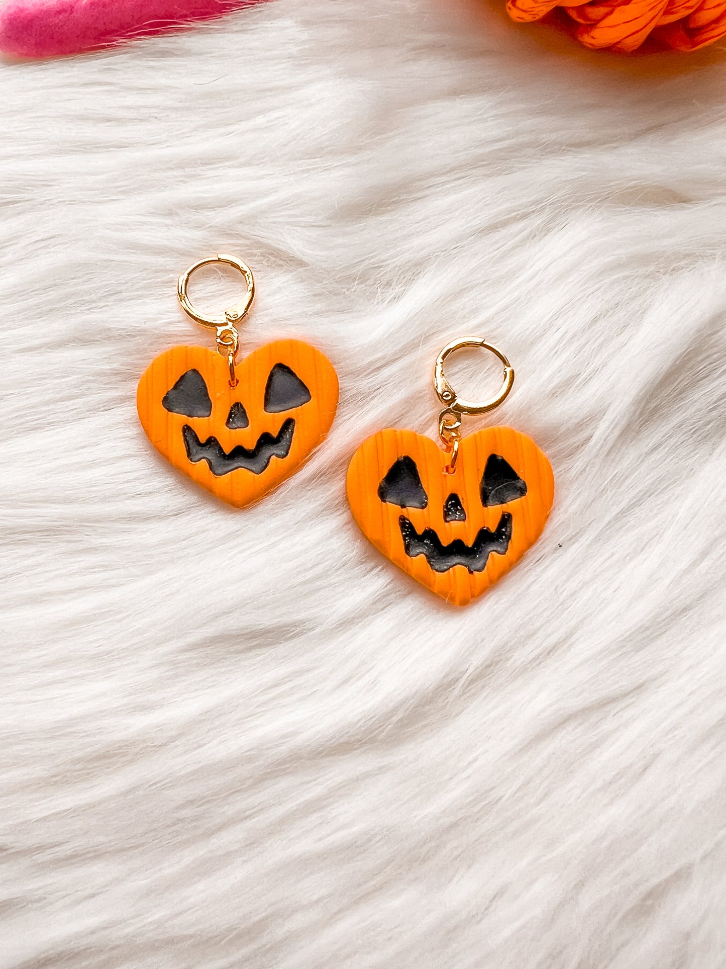 Jack-O-Lantern Heart Huggies