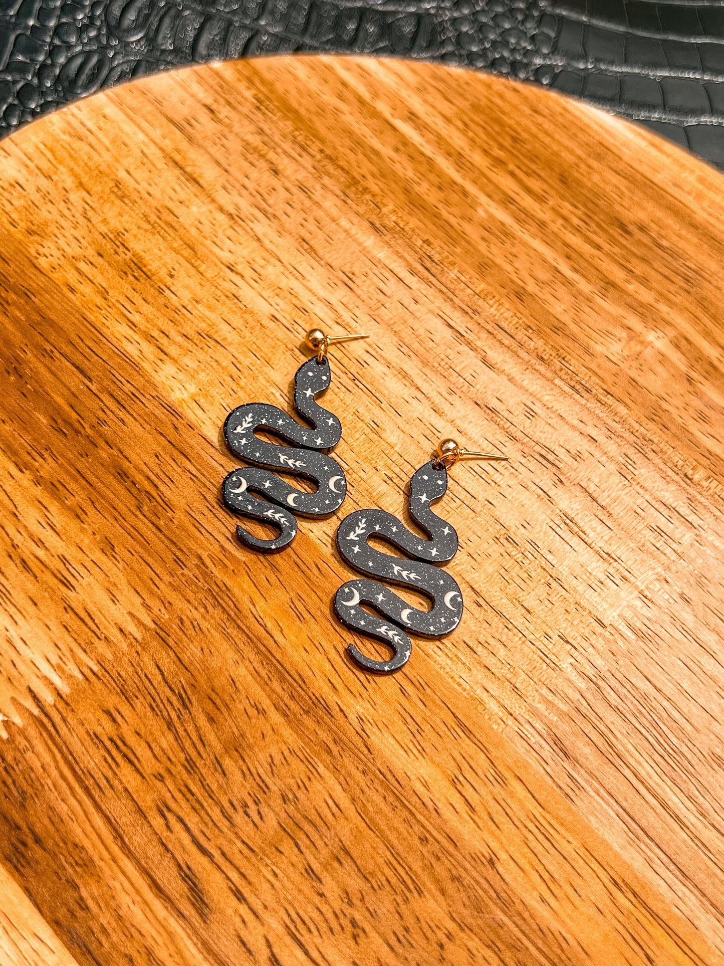 Acrylic Reputation Snake Dangles