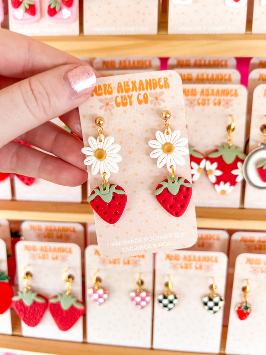 Strawberry Blossom Dangles