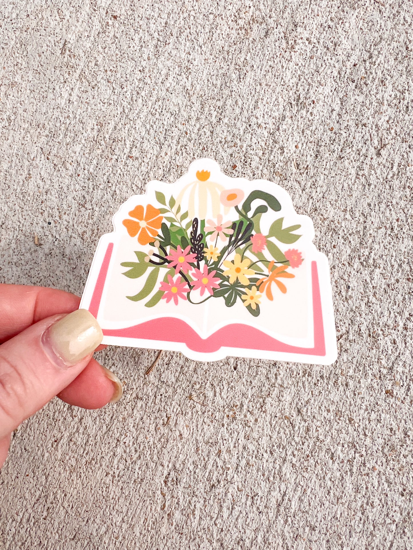 Floral Book Sticker