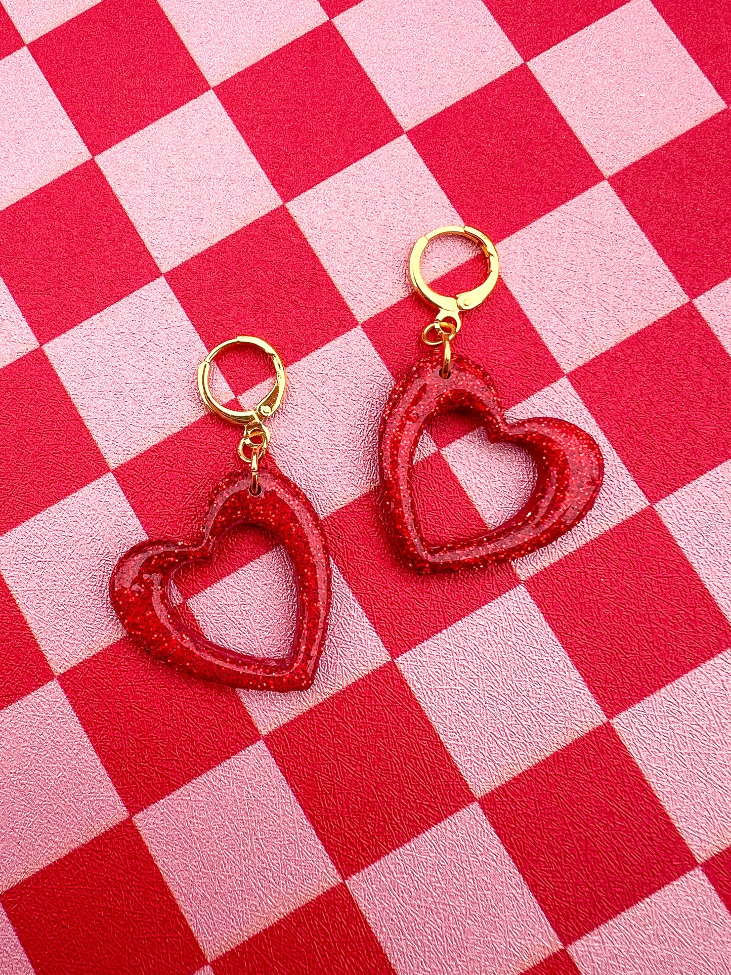 Glitter Heart Huggies