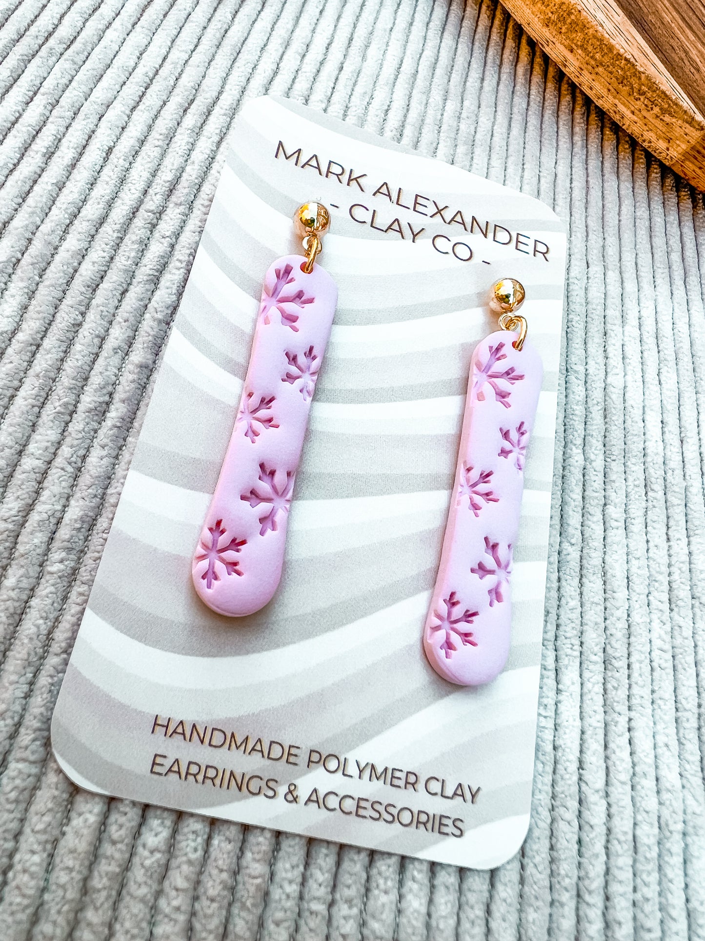 Snowflake Snowboard Dangles
