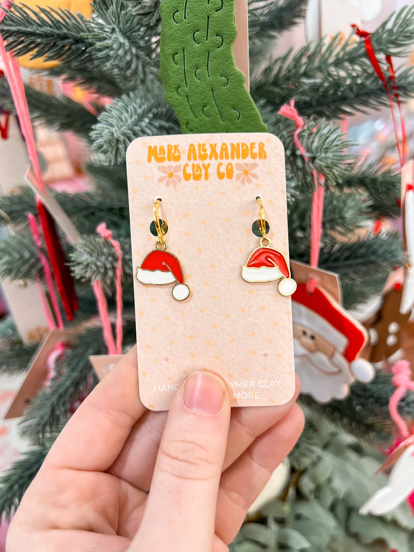 Gold Plated Santa Hat Huggies