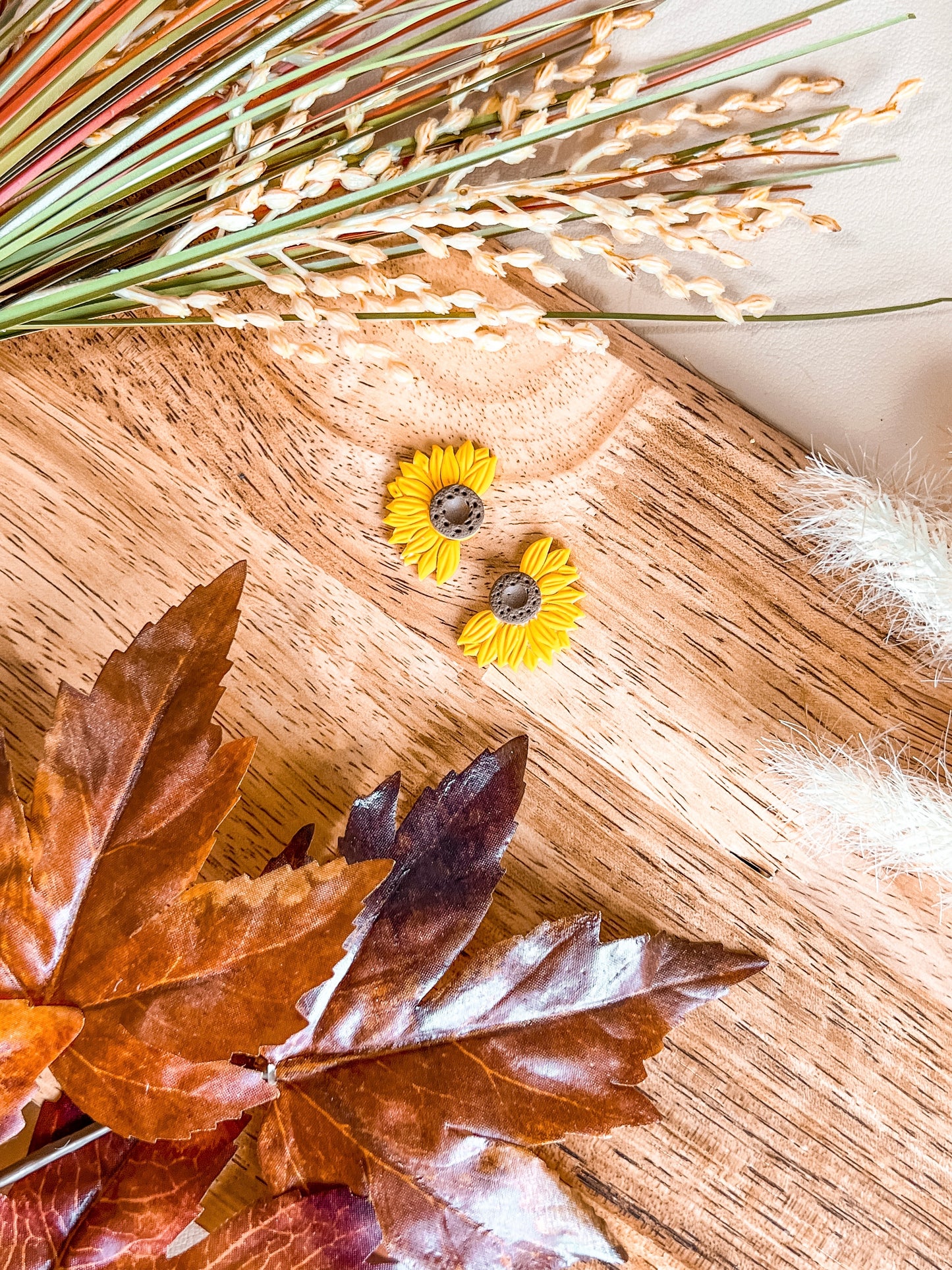 Half Sunflower Studs