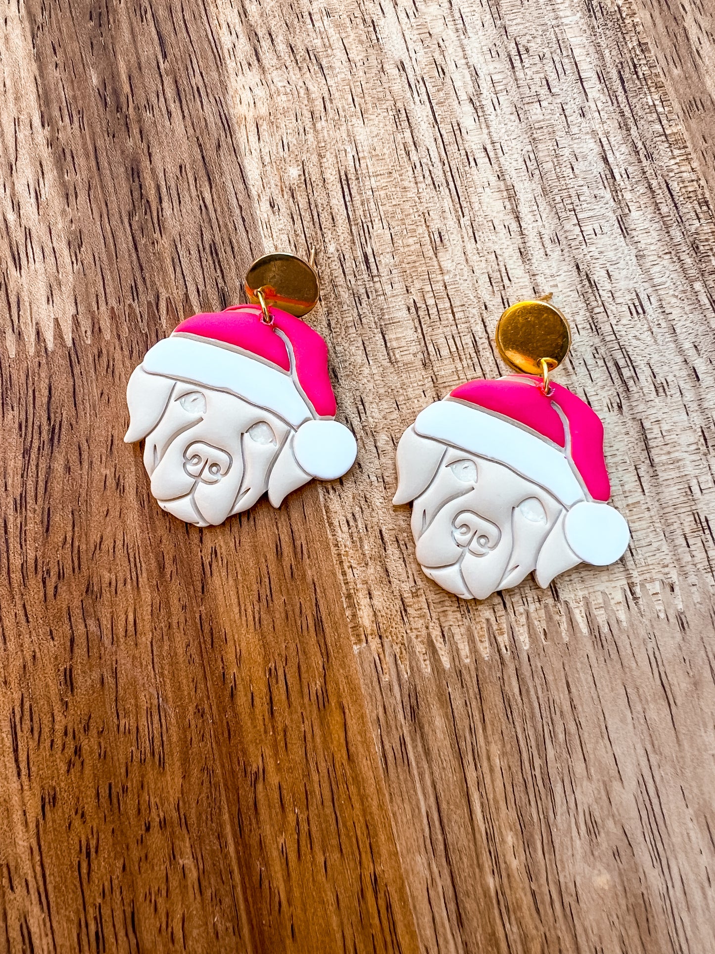 Santa Puppy Dangles