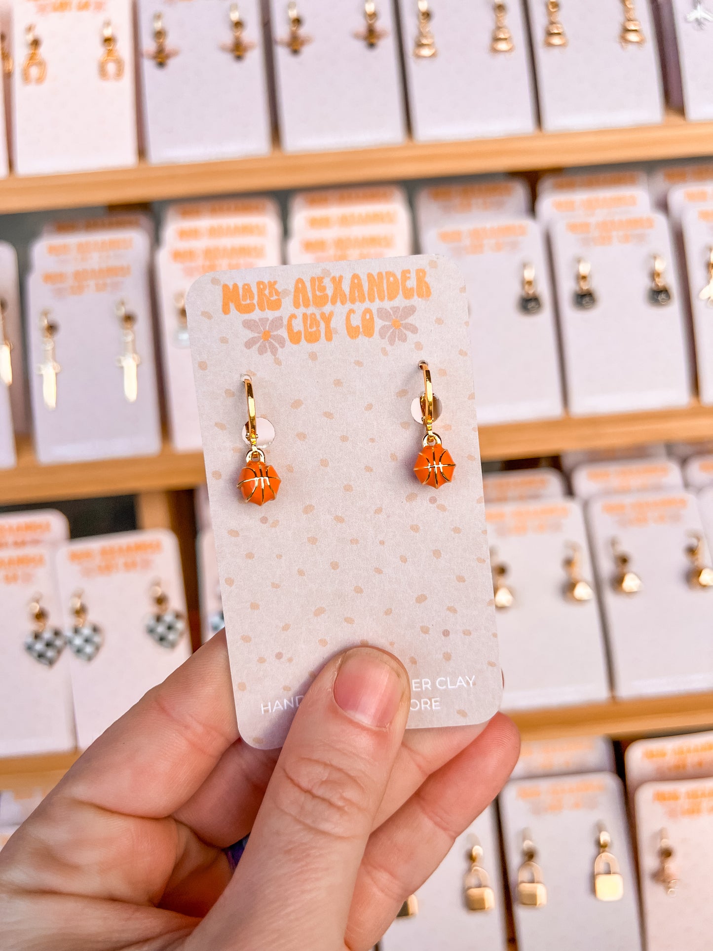 Gold Filled Basketball Huggies