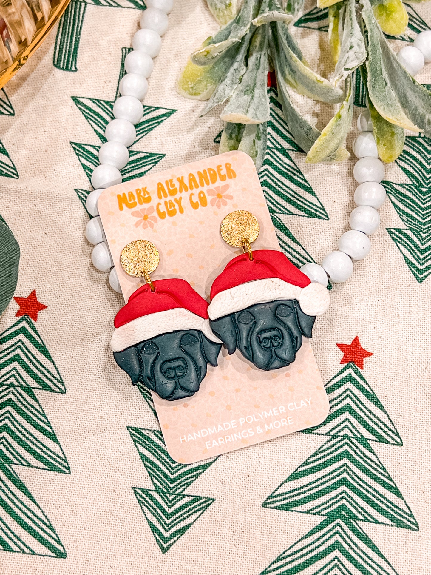 Santa Puppy Dangles