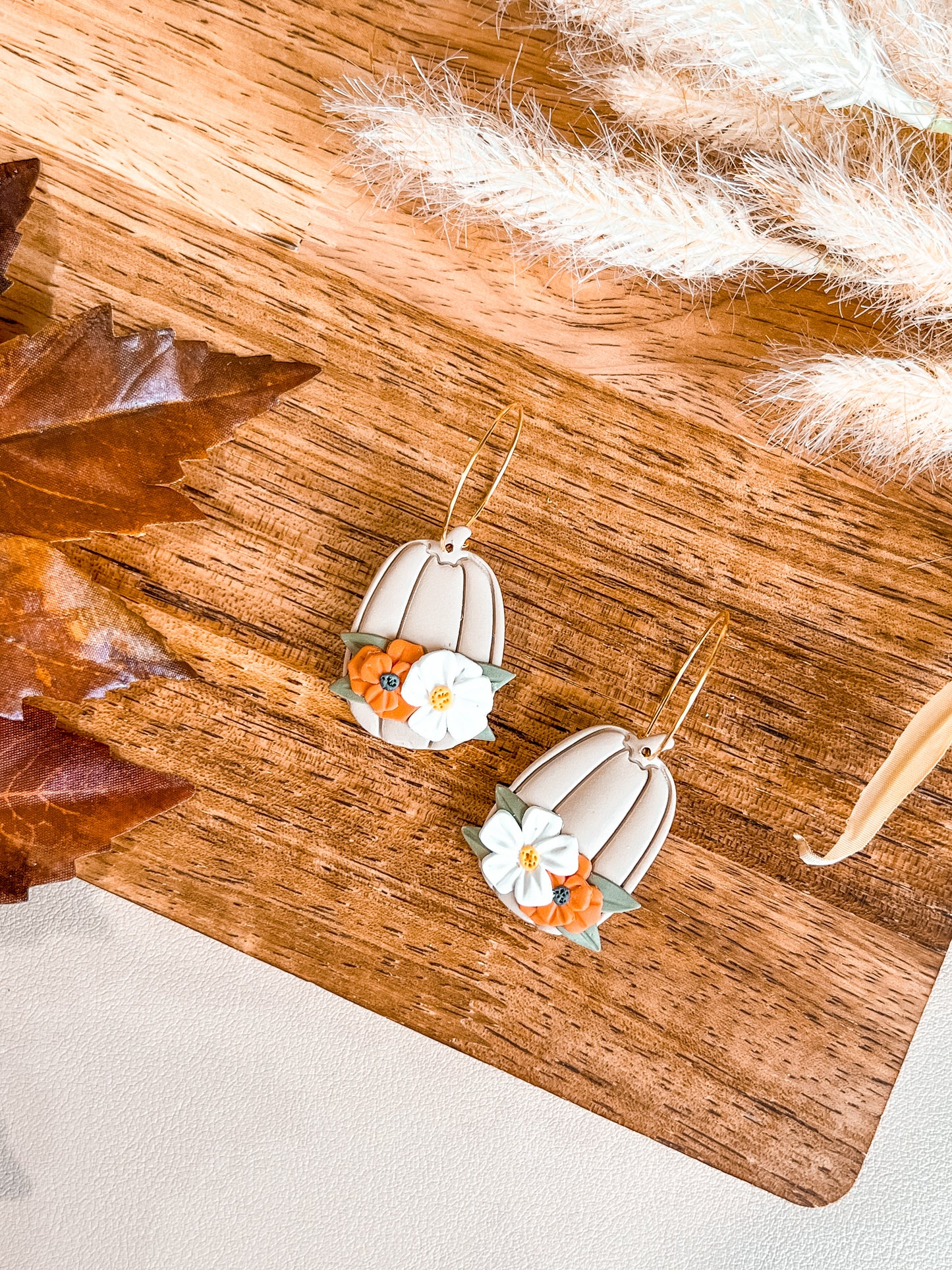 Floral Pumpkin Hoops