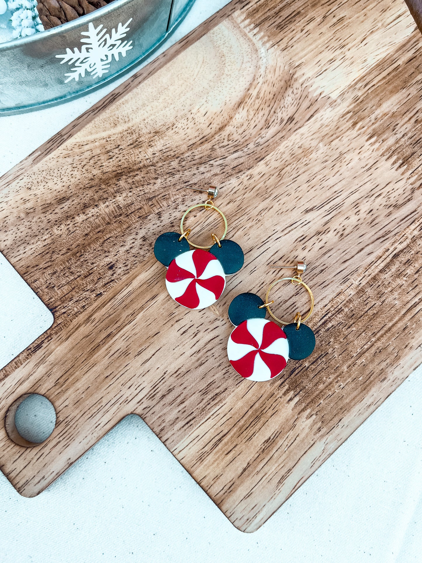 Mousey Peppermint Dangles