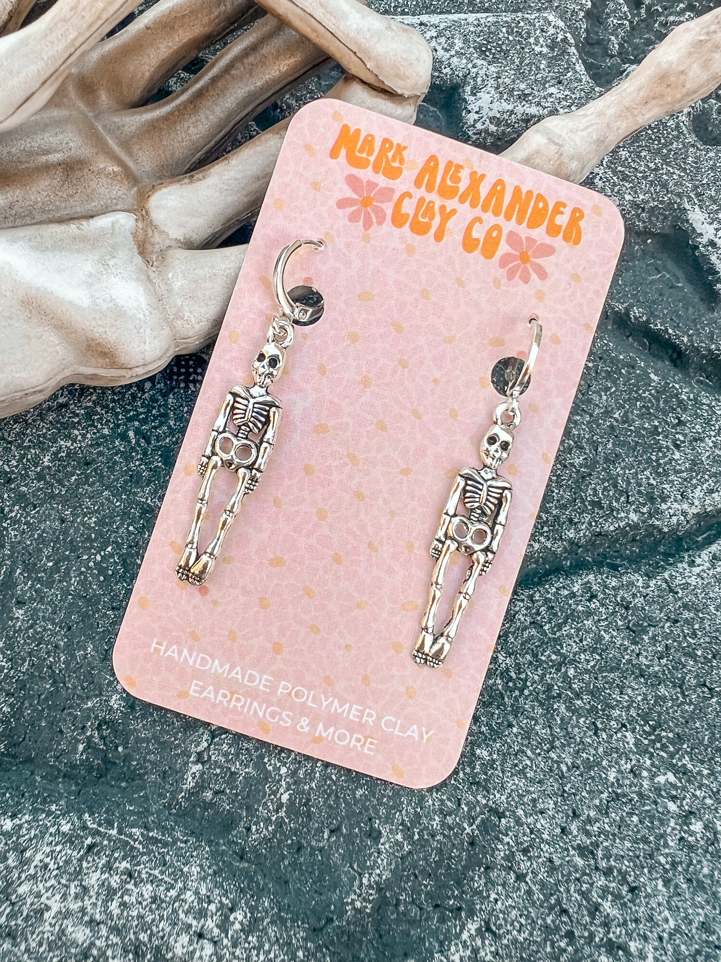 Silver Skeleton Huggies
