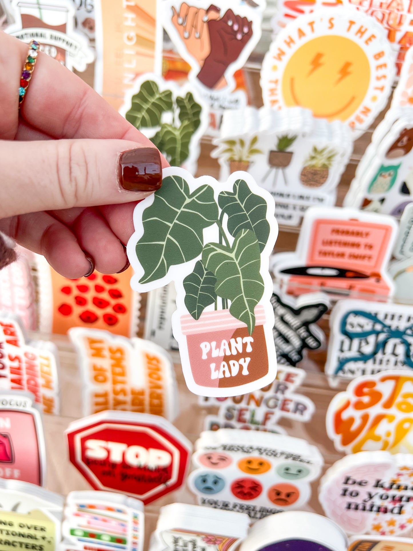 Plant Lady Sticker (Clear Background)