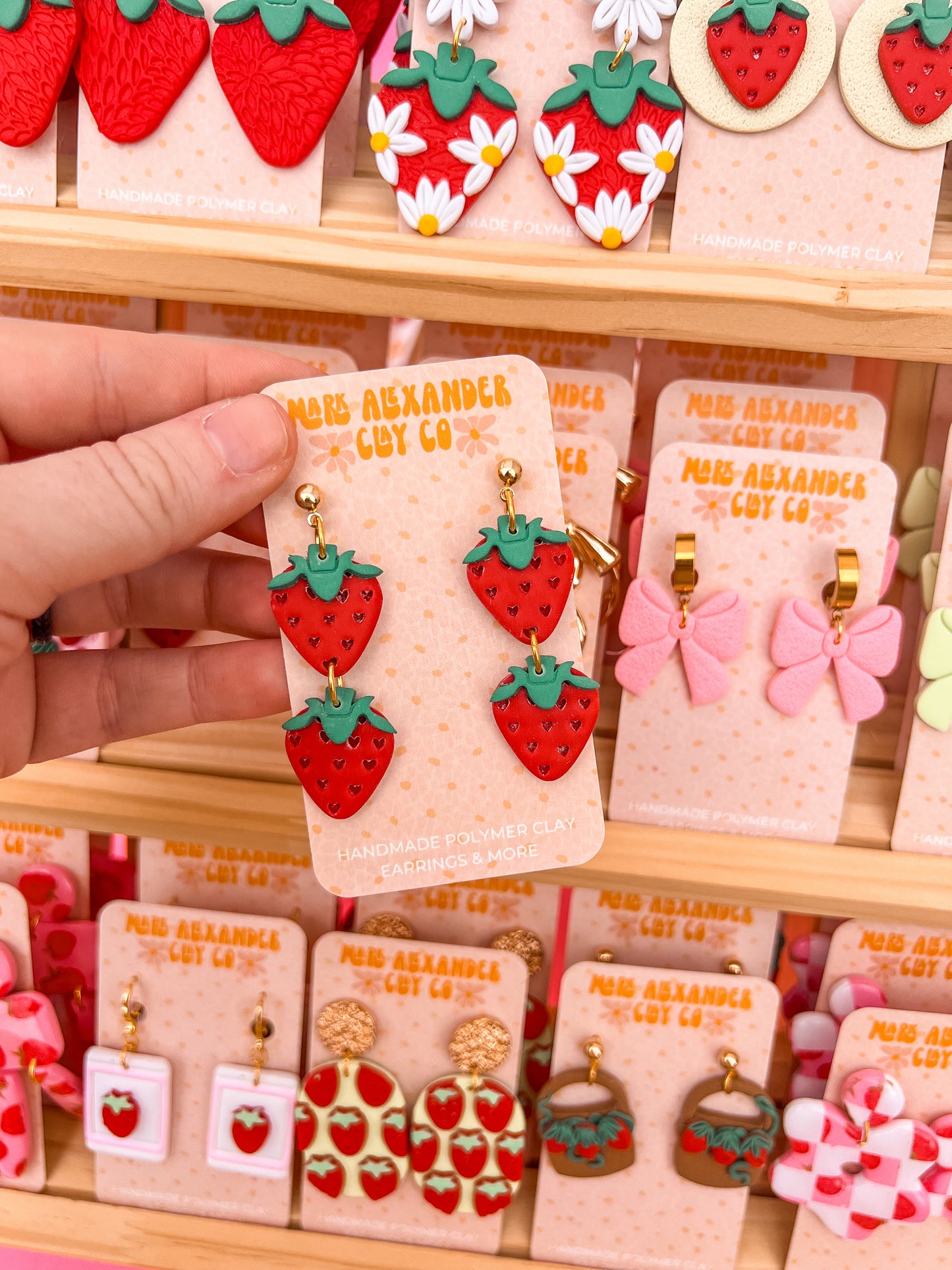 Double Strawberry Dangles