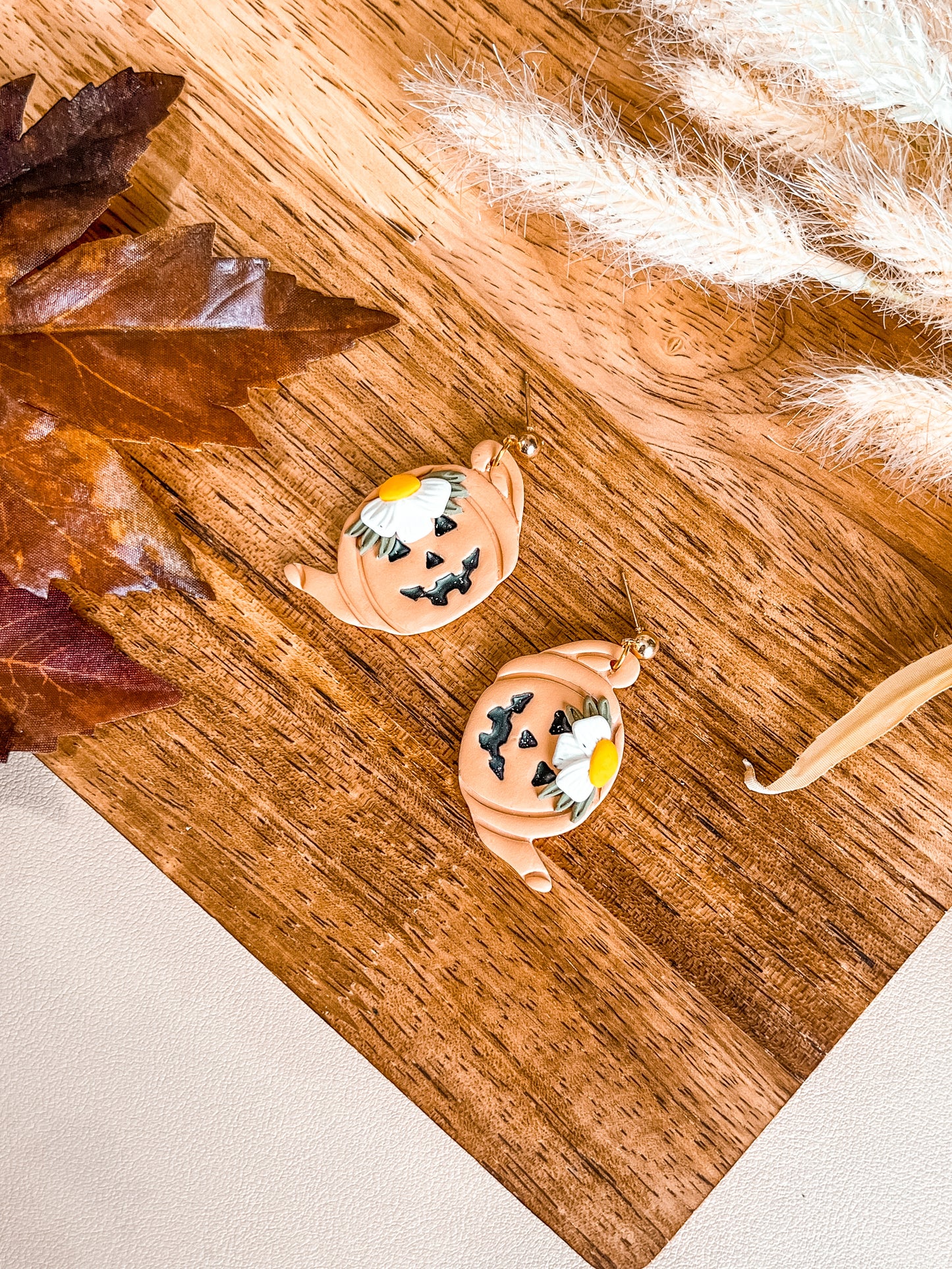Teapot Jack-O-Lantern Dangles