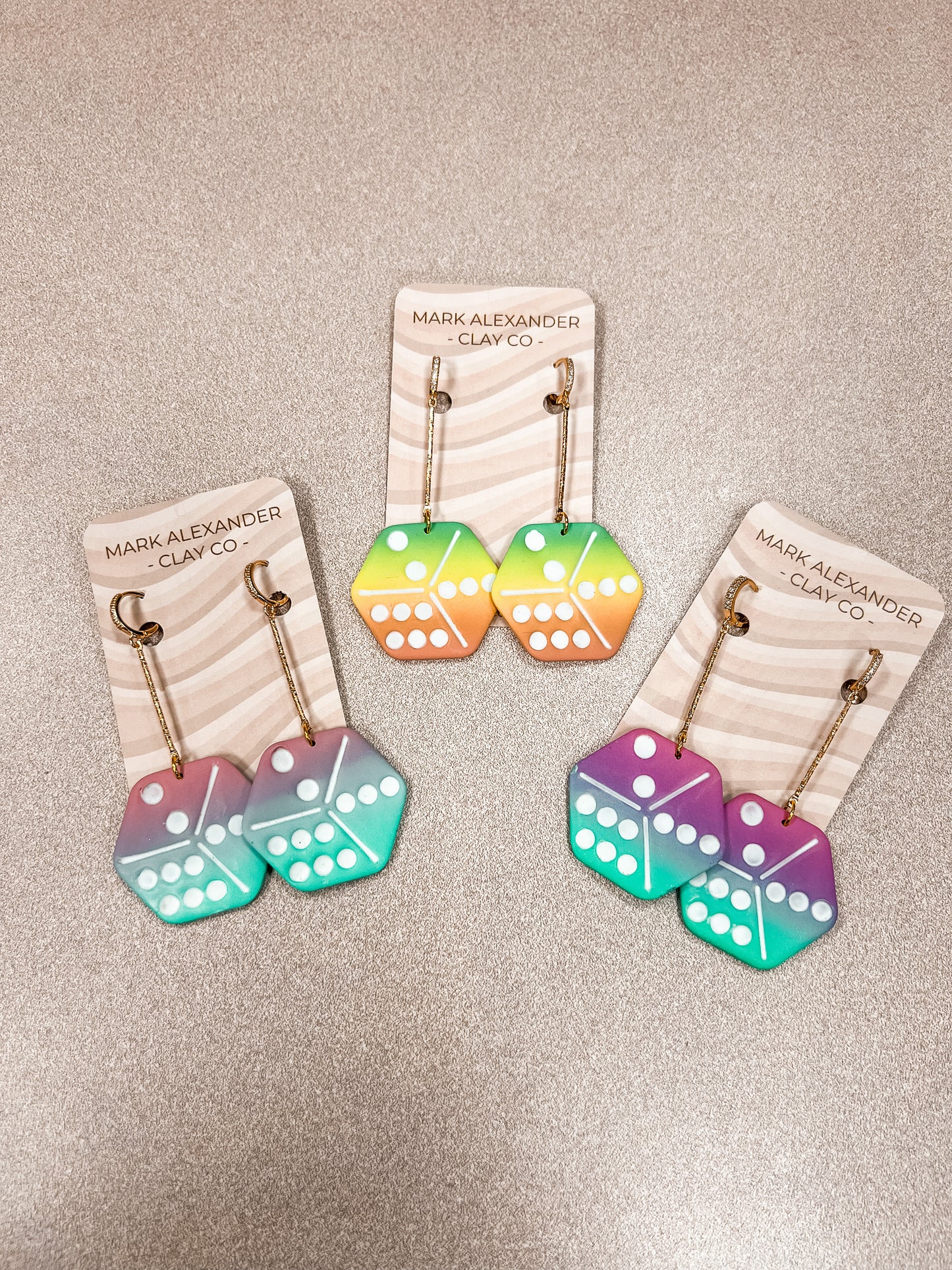 Rolling Fake Dice Dangles