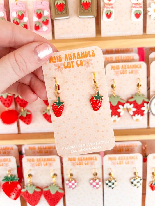 Gold Plated Strawberry Huggies