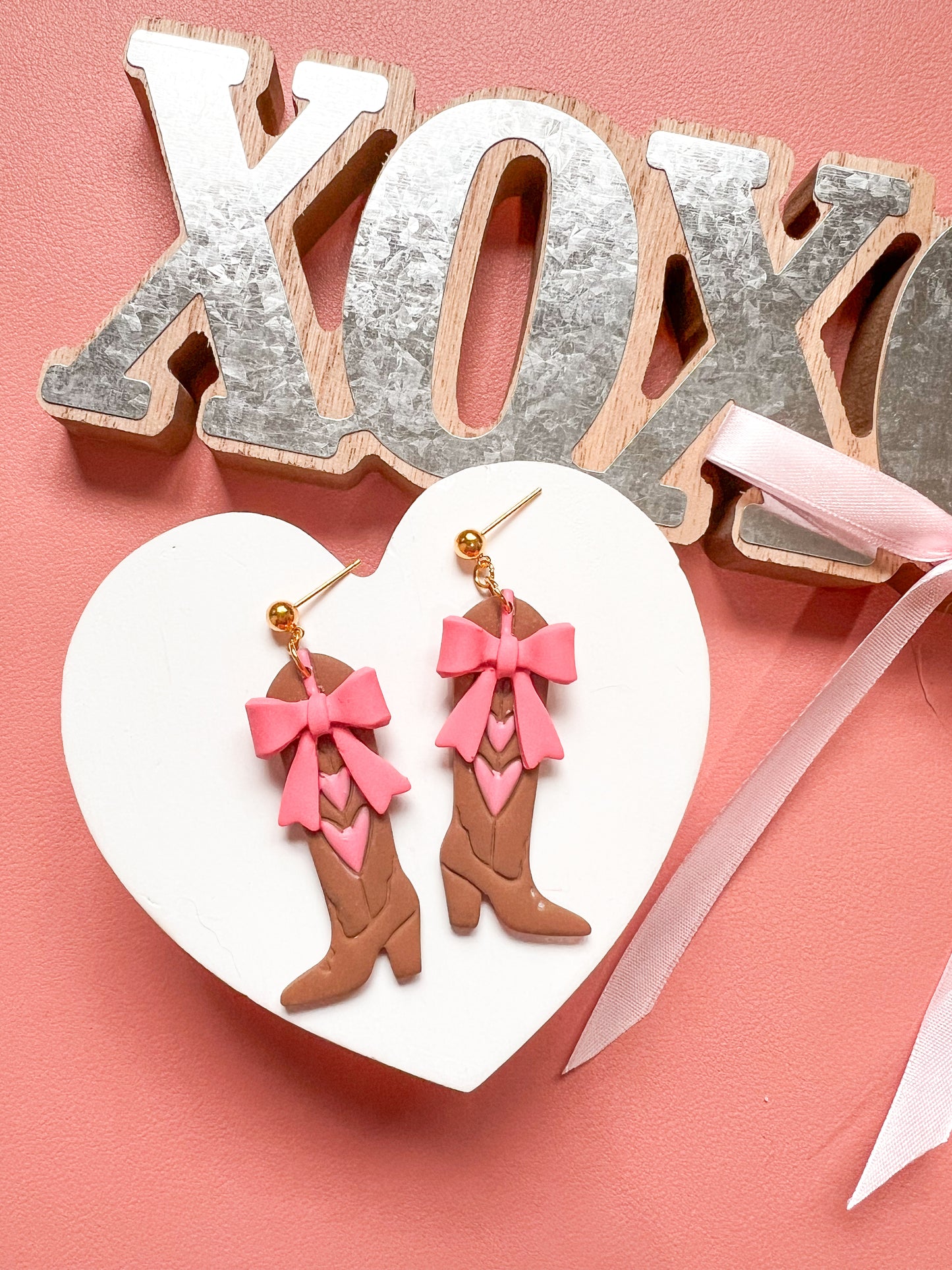 Cowboy Boot Bow Dangles