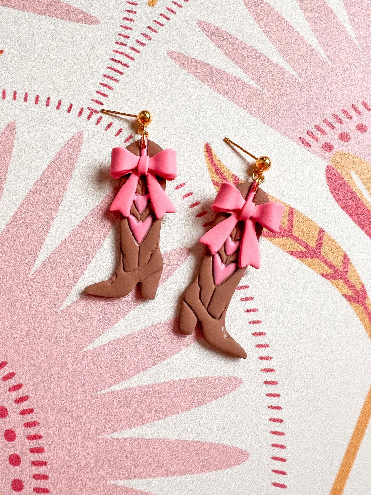 Cowboy Boot Bow Dangles