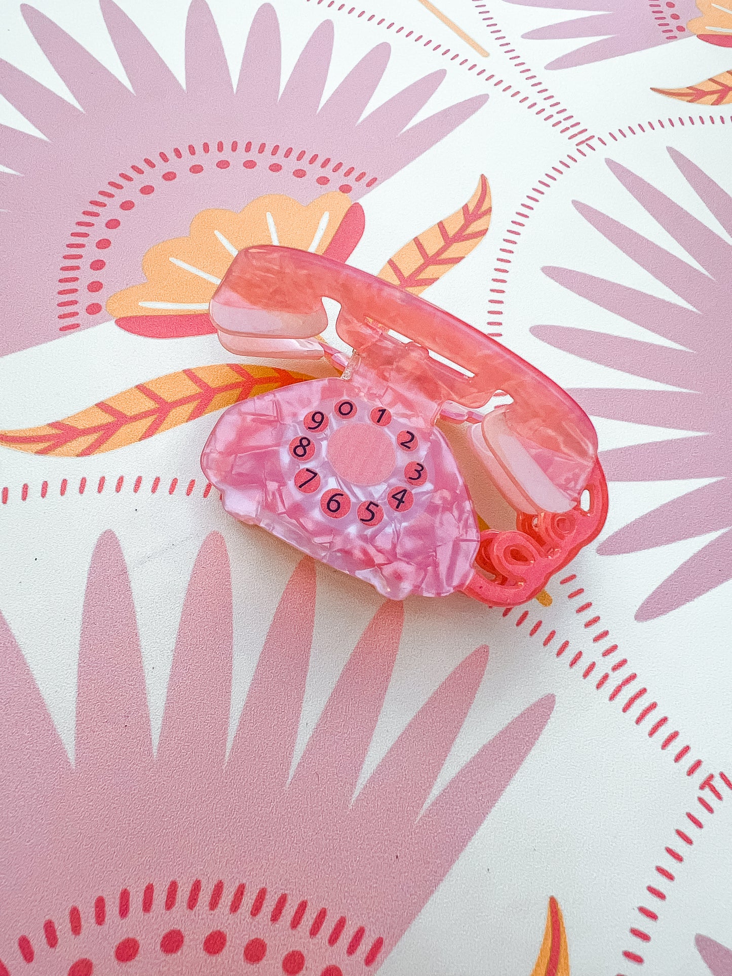 Old Time Phone Claw Hair Clip