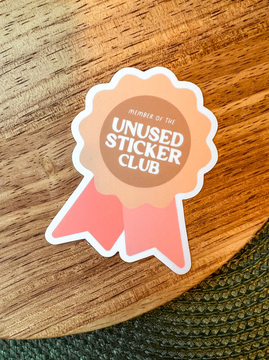 Unused Sticker Club Sticker