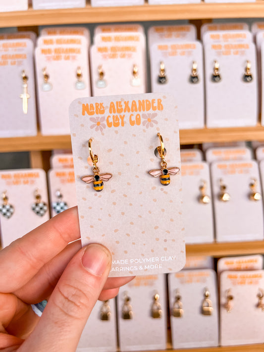 Gold Plated Bee Huggies