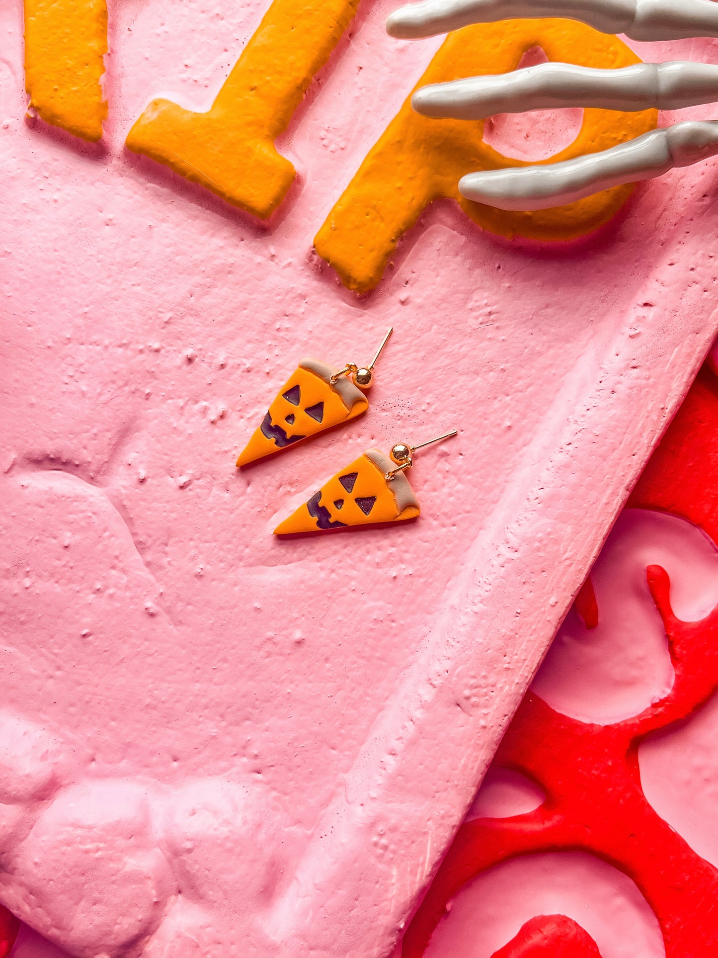 Jack-O-Lantern Pizza Dangles