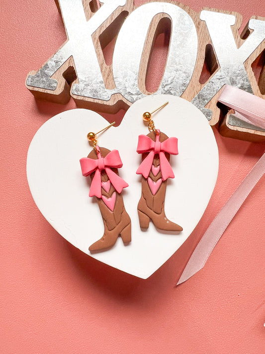 Cowboy Boot Bow Dangles