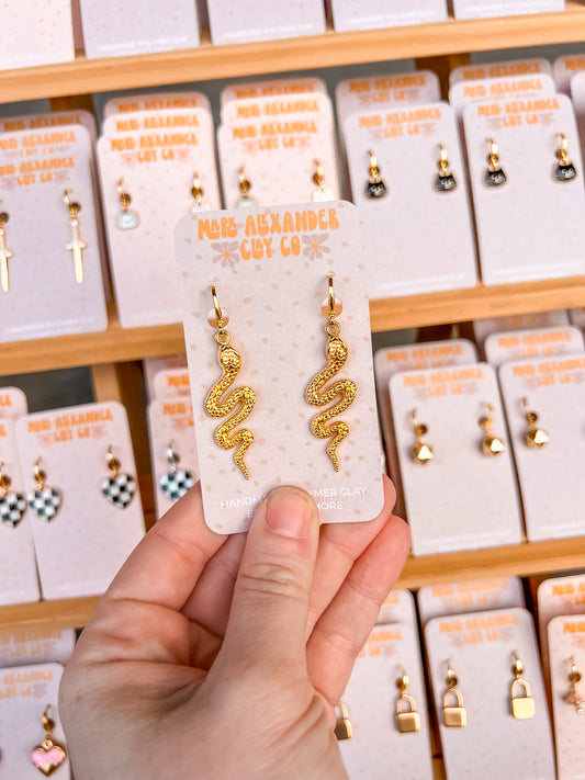 Gold Plated Snake Huggies