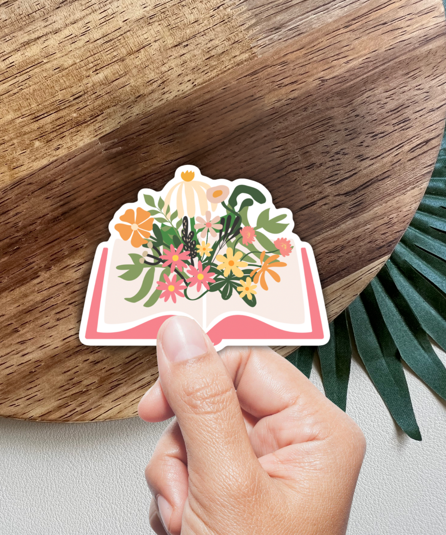 Floral Book Sticker