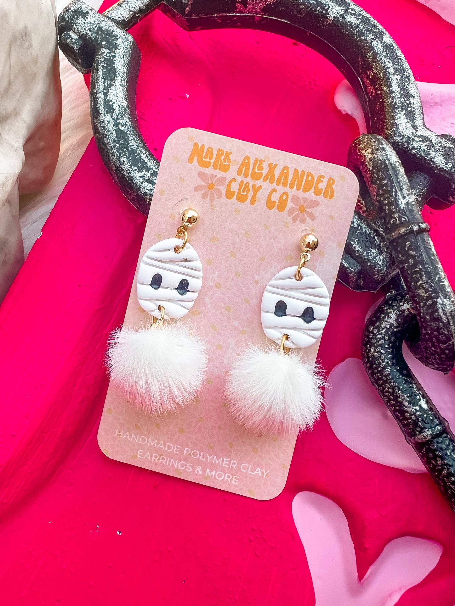 Mummy Puff Dangles