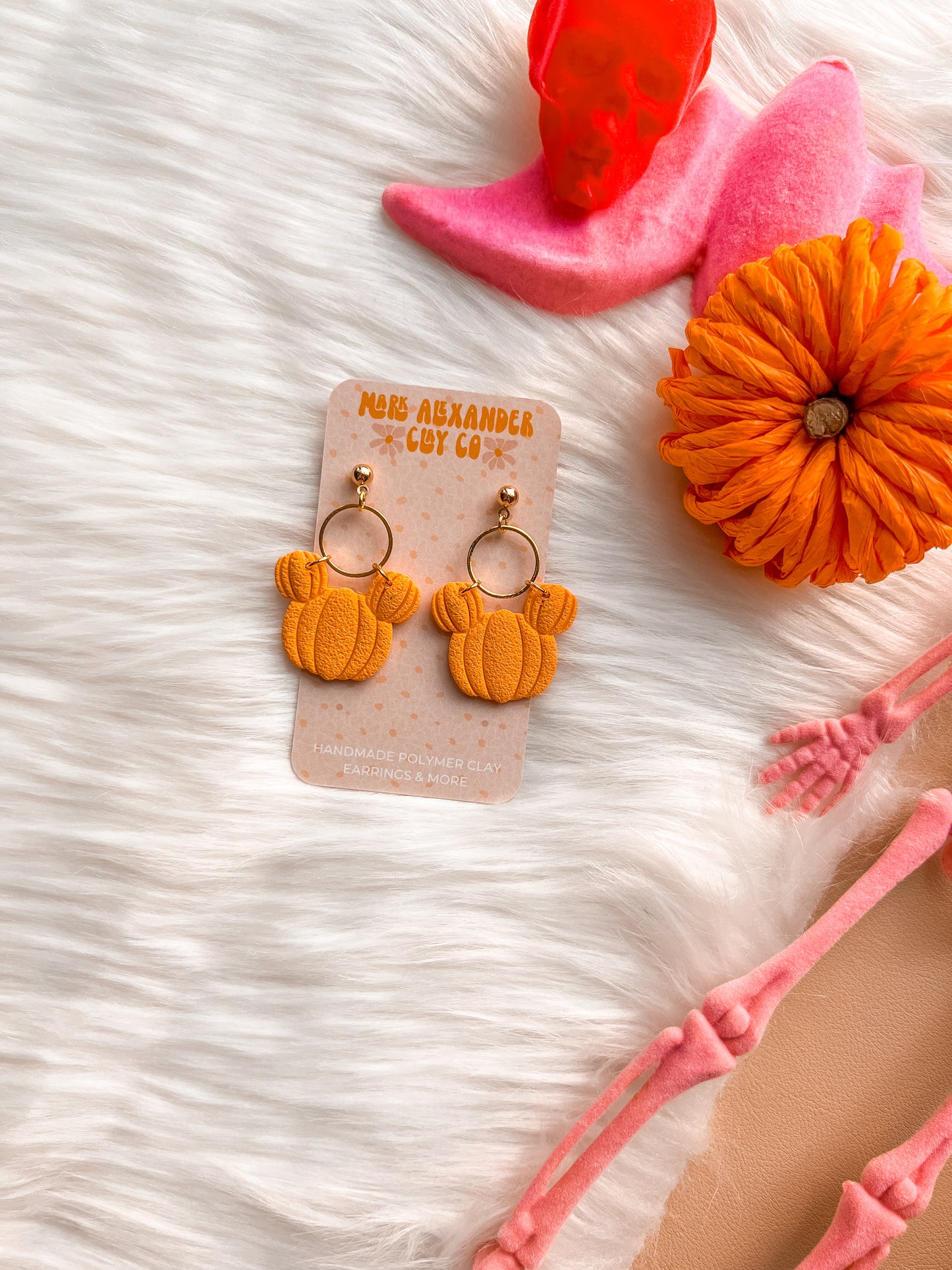 Mousey Pumpkin Dangles