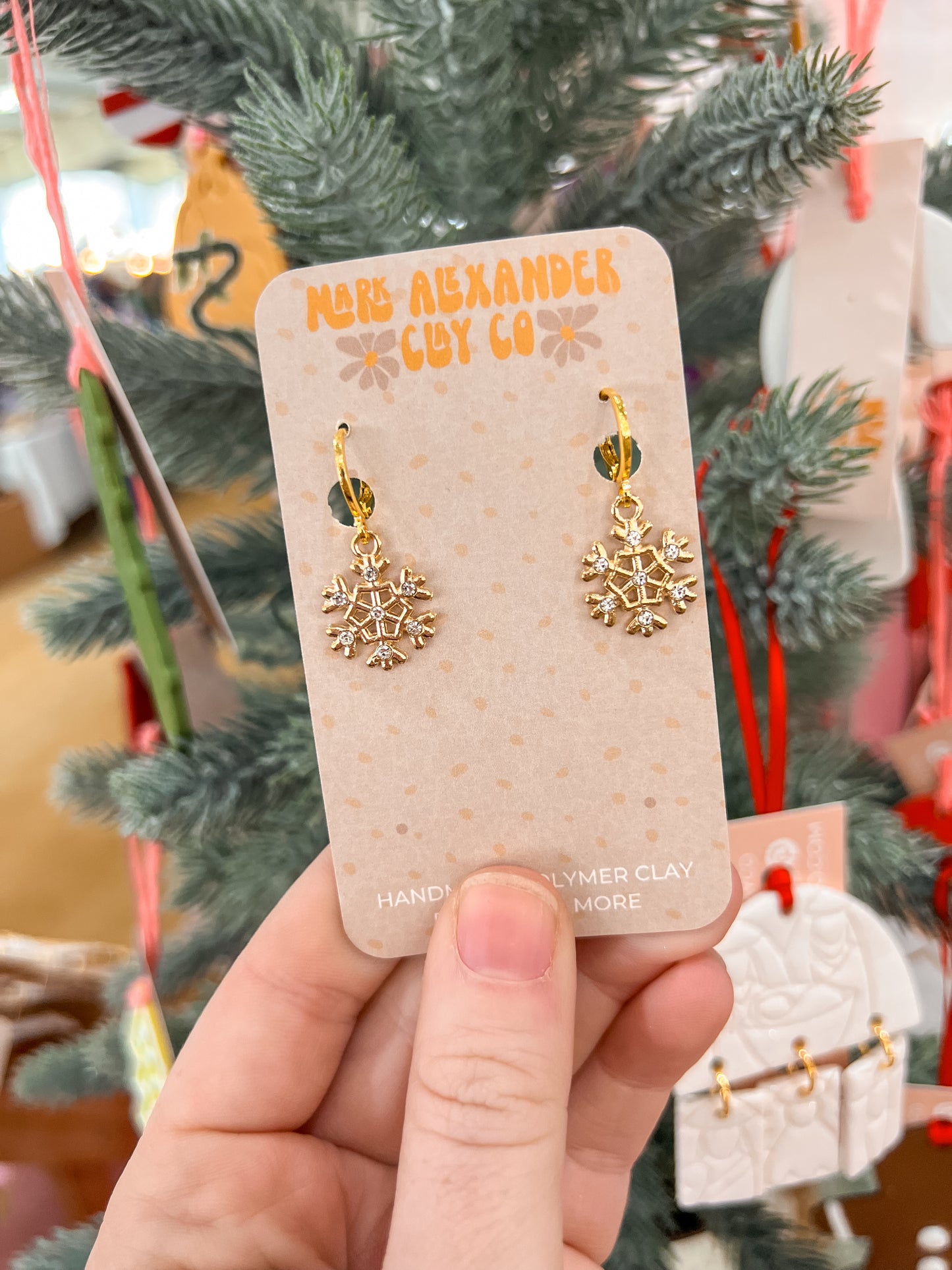 Silver & Gold Plated Snowflake Huggies