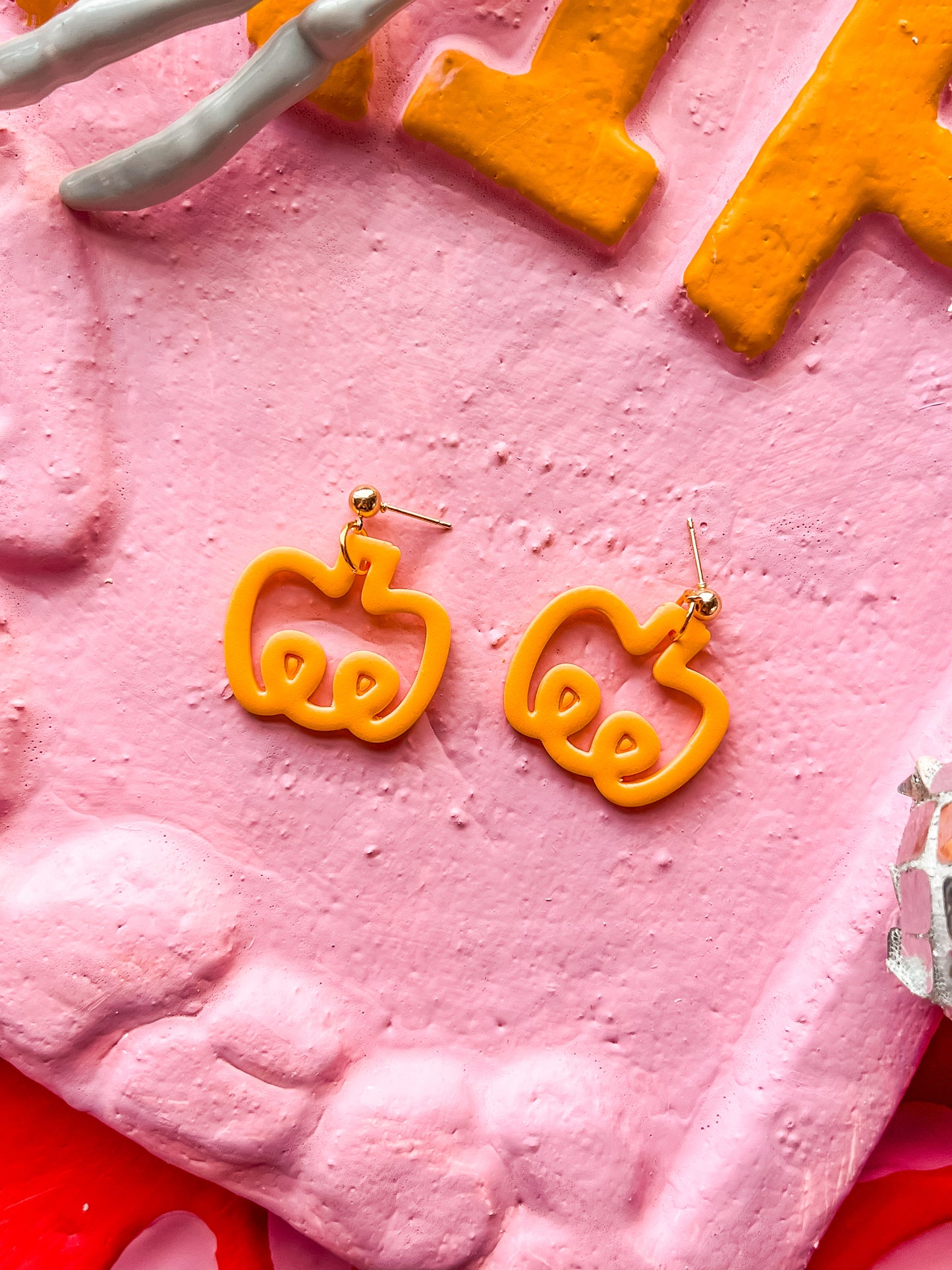 Outline Pumpkin Dangles