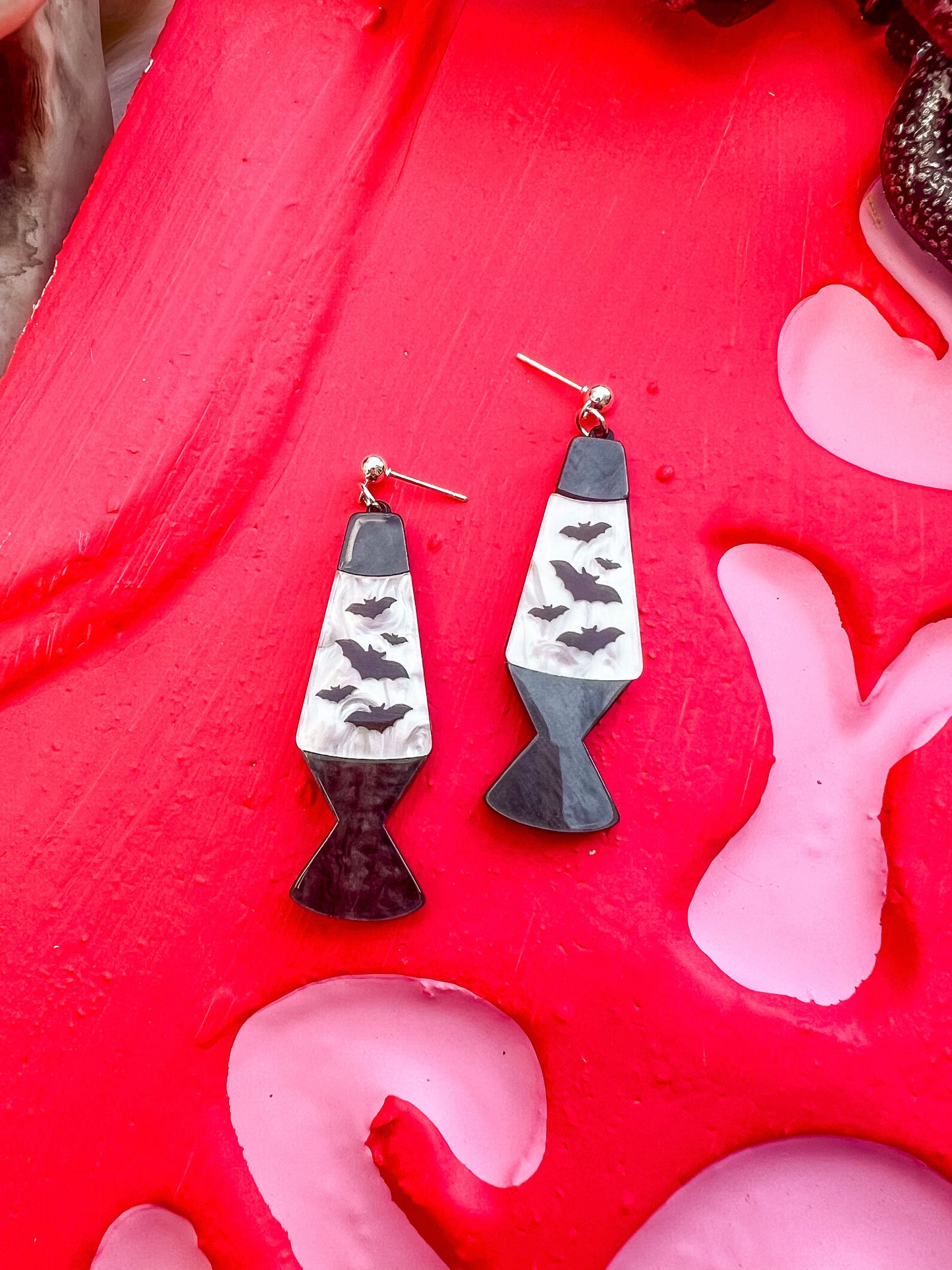Acrylic Bat Lava Lamp Dangles