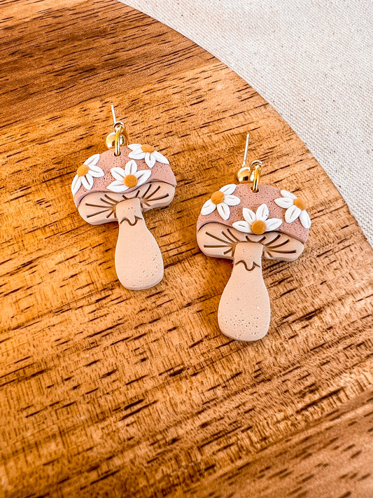 Floral Mushroom Dangles