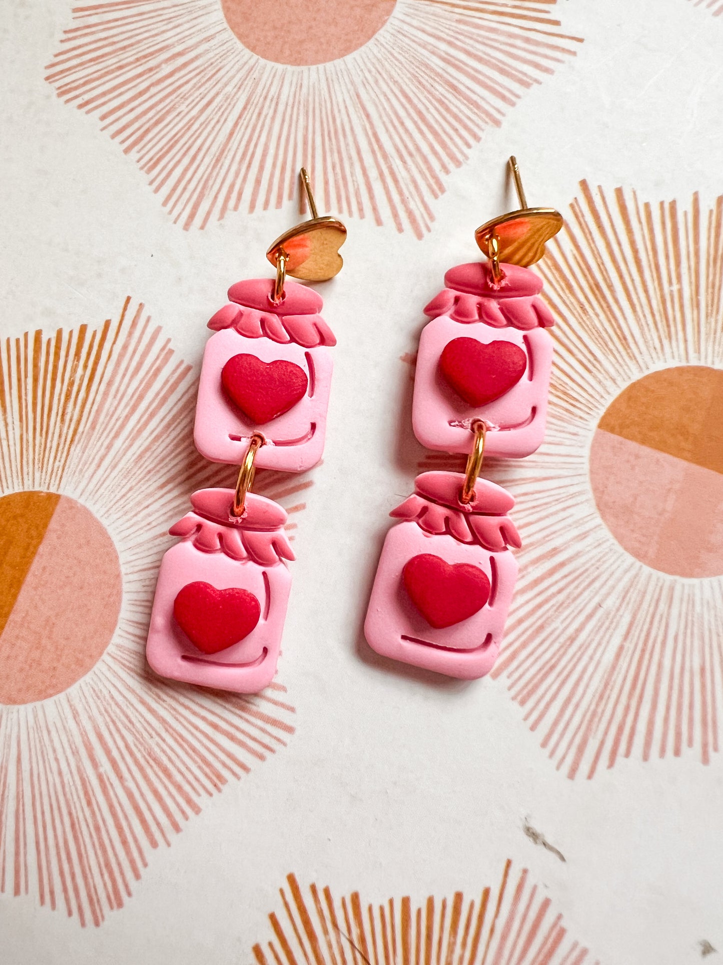 Stacked Heart Jam Dangles
