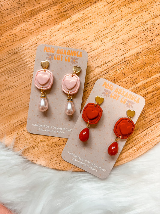 Framed Heart Dangles w/ Drop