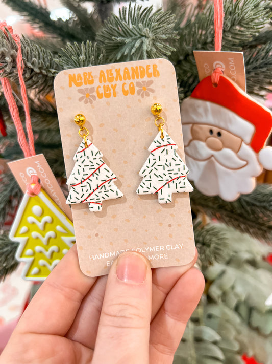 Small Christmas Tree Cake Dangles