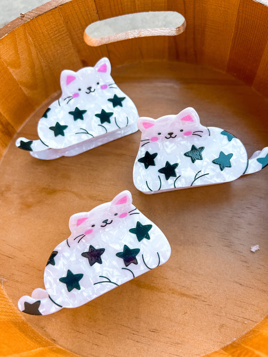 Star Cat Acrylic Claw Hair Clip
