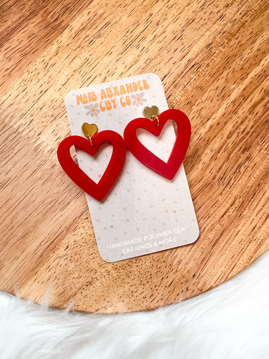 Acrylic Heart Dangles