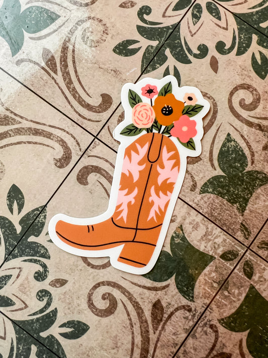 Flower Boot Sticker
