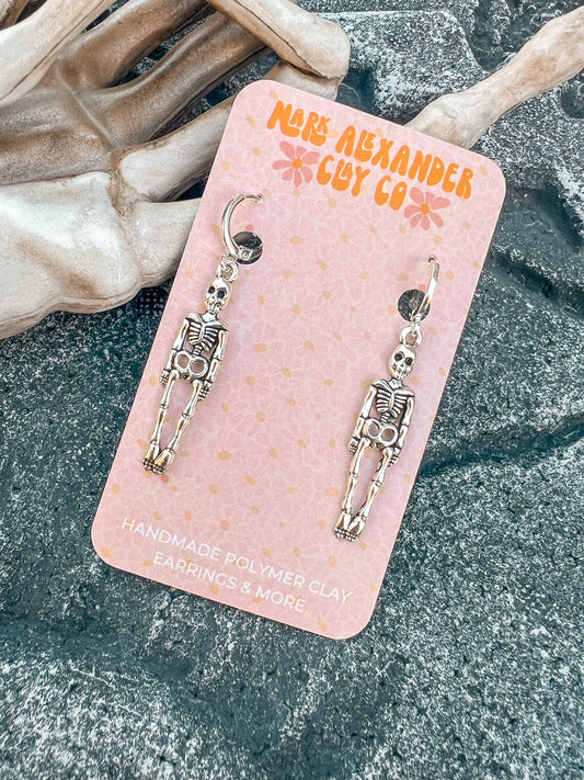 Silver Skeleton Huggies