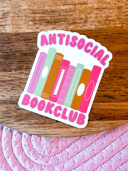 Antisocial Bookclub Sticker