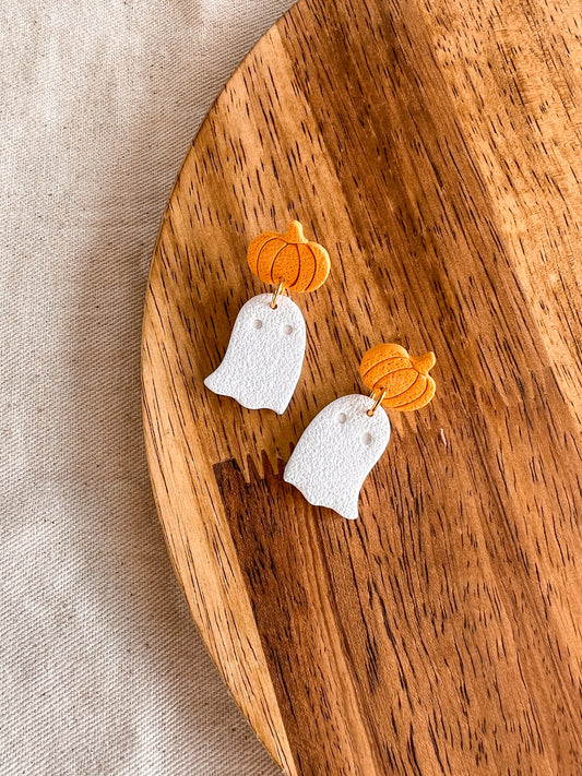 Little Ghost w/ Pumpkin Dangles