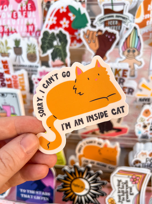 Cats Inside Sticker Stickers – Mark Alexander Clay Co