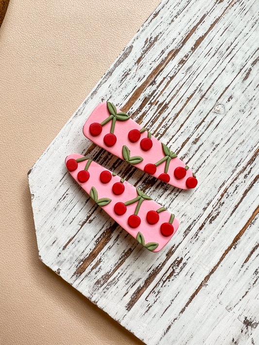 Cherry Barrette Hair Clip